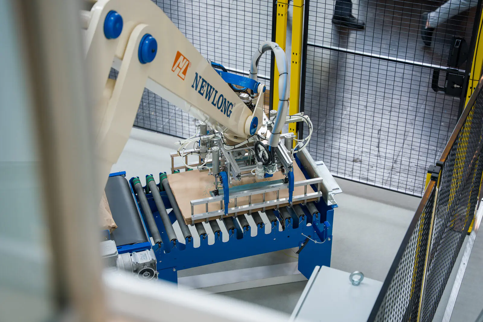 Detail of the robot palletizer in operation, Interpack 2026